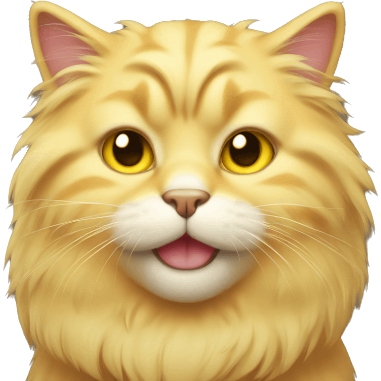 Fluffy yellow cat emoji