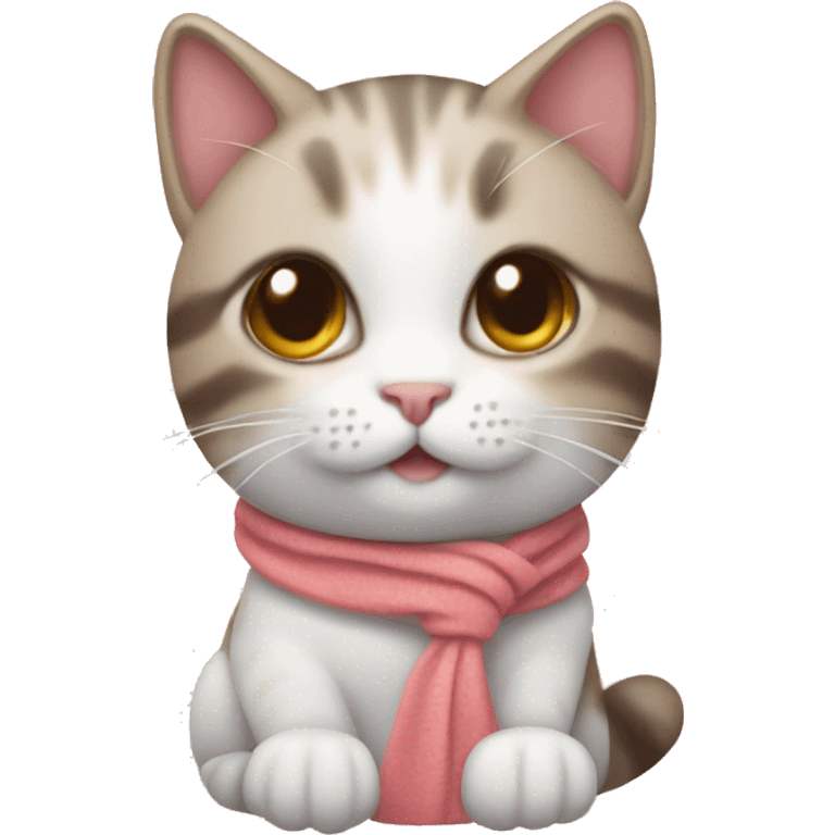 Cute cat wearing boquette emoji