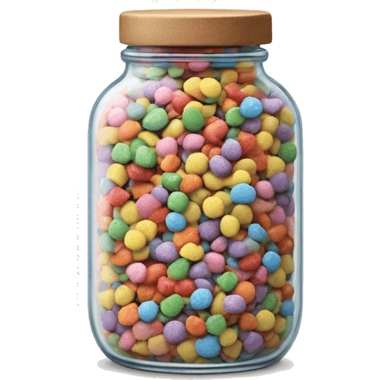 Rainbow Sprinkles in a jar emoji