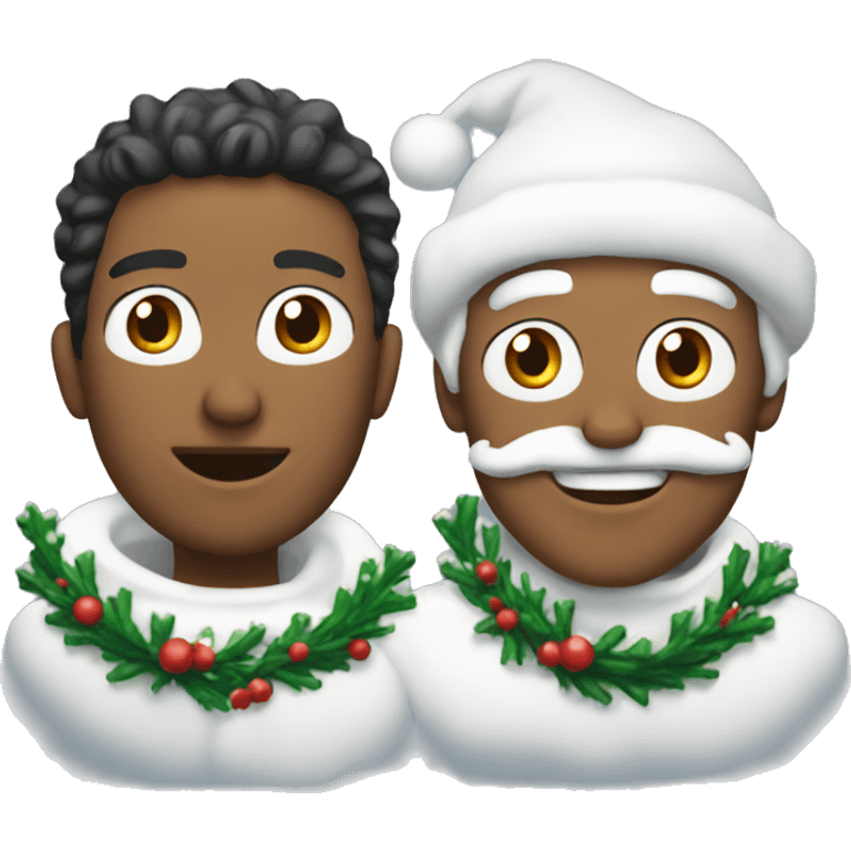 snow and garland emoji