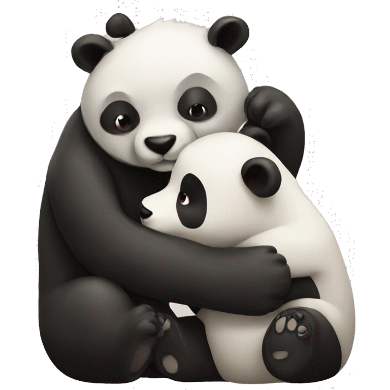 bear kissing panda emoji