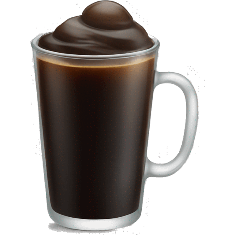 iced black coffee in a tall glass cup emoji