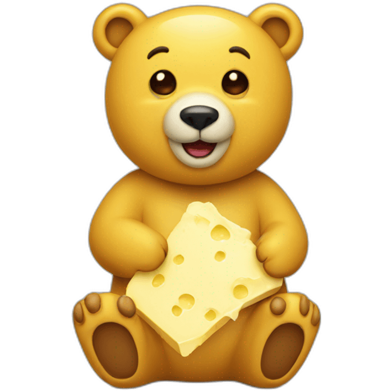 yellow bear with butter emoji