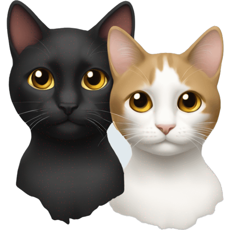 Gato blanco negro y maron  emoji