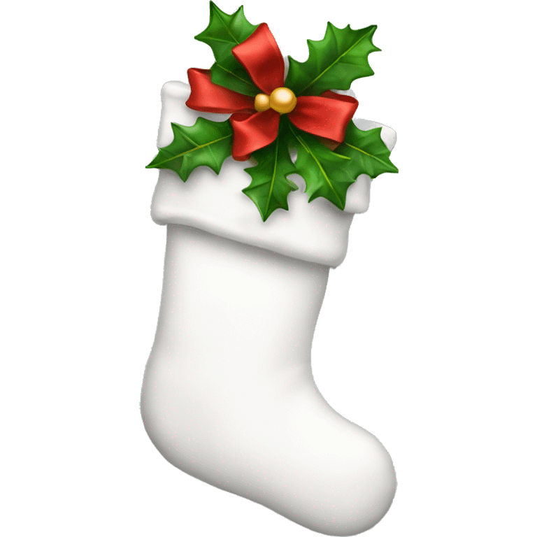 Christmas stocking white emoji