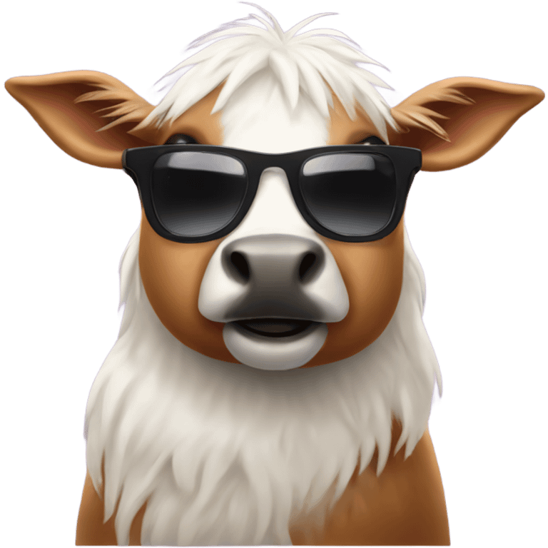 Farm animals in sunglasses  emoji