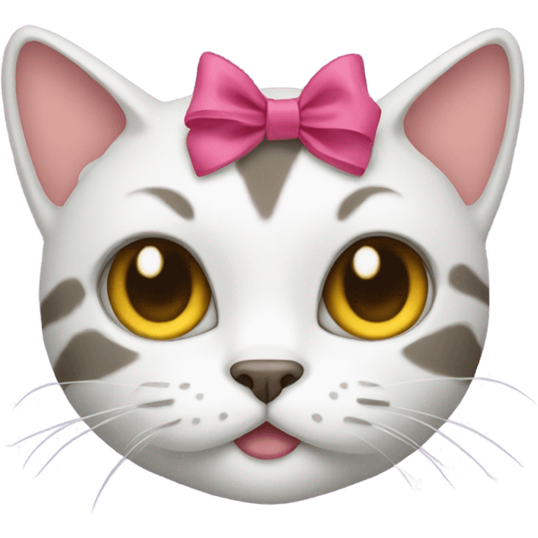 Cat with a bow emoji