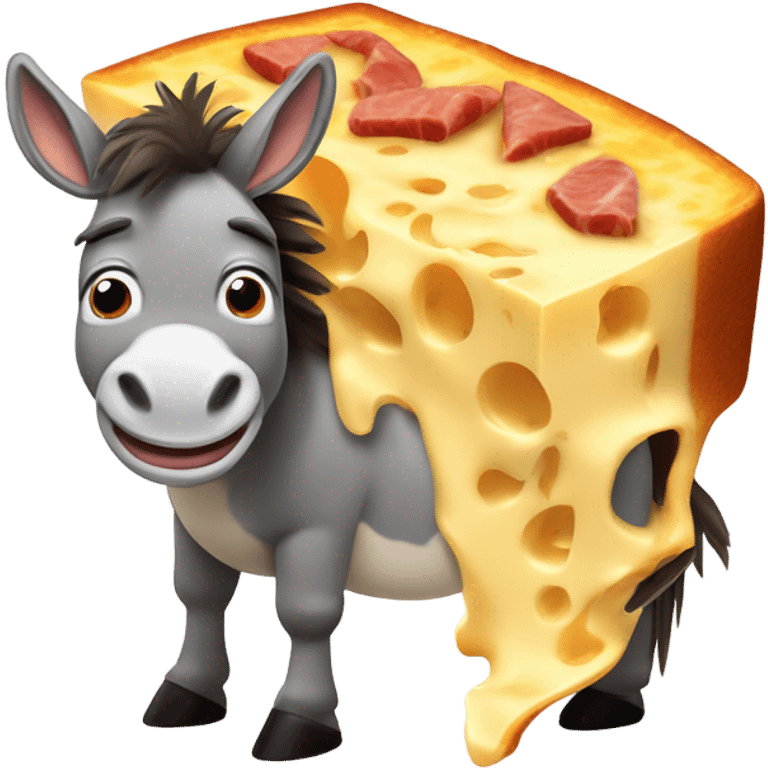 Cheesy beef donkey emoji