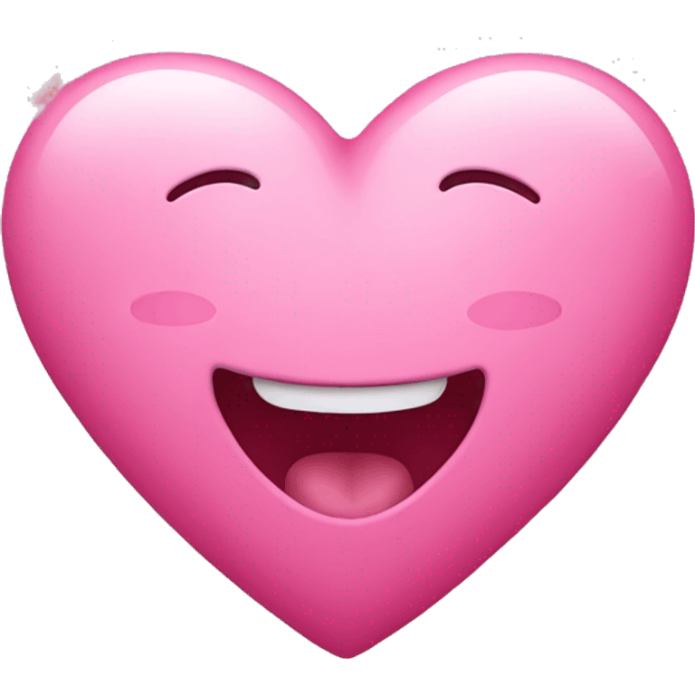 Pink heart happy emoji