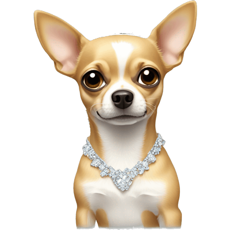 chihuahua wearing tiara emoji