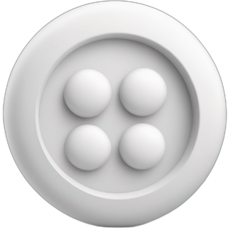 scored 3D white round tablet of medicine emoji