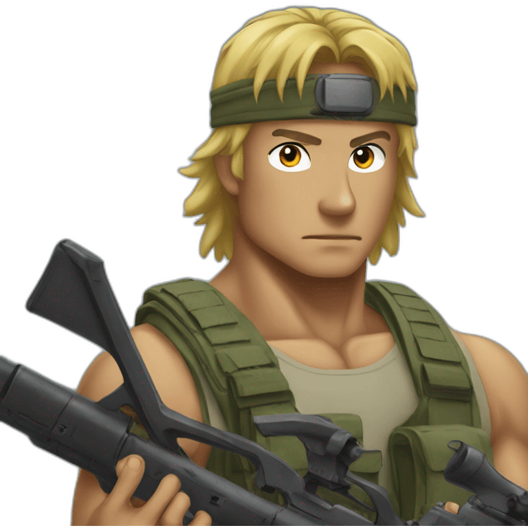 rambo in anime style emoji