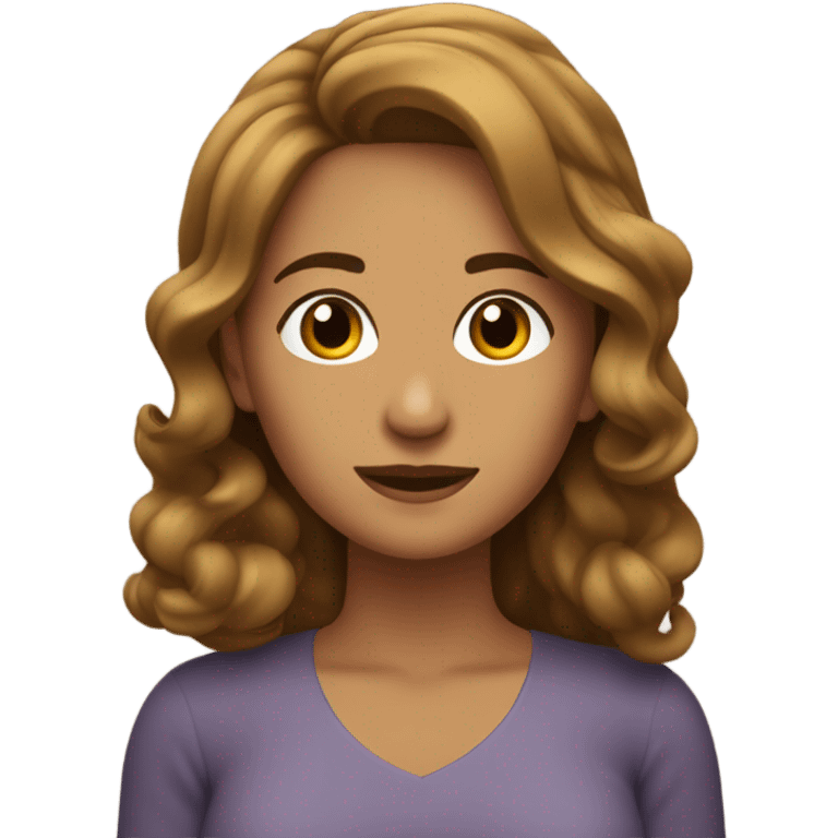 Chica castaña emoji