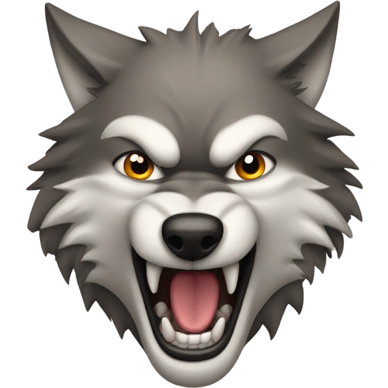 a howling wolf emoji