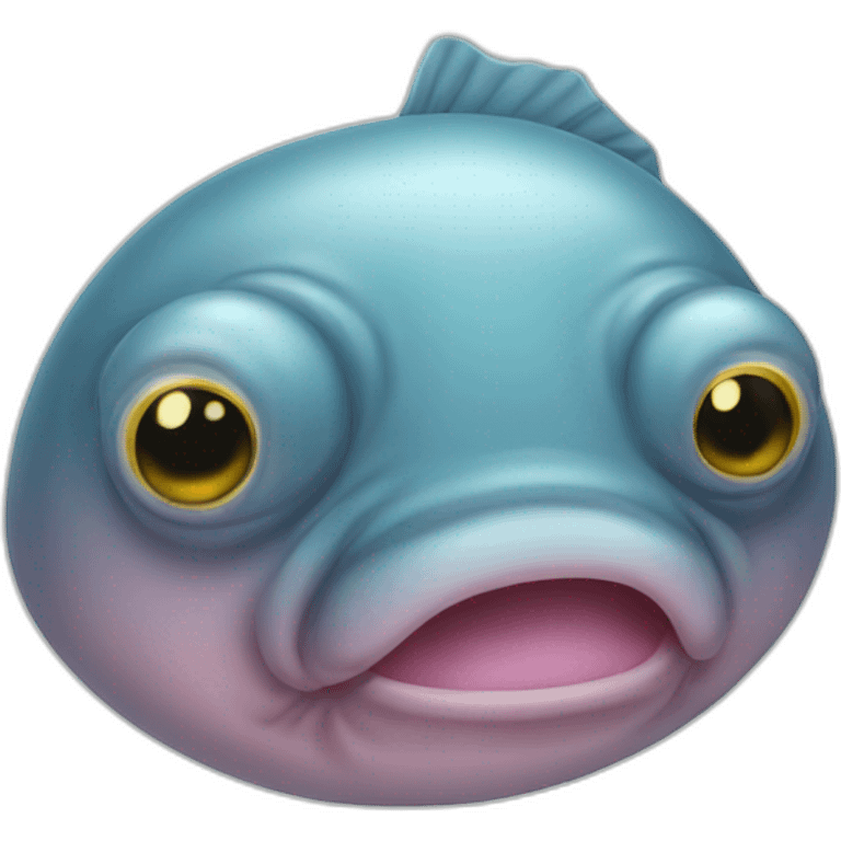 Blob fish with big front emoji