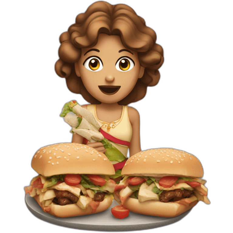 princess eat kebab emoji