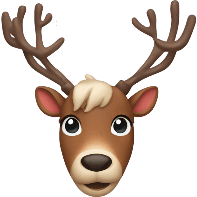 reindeer with bow emoji