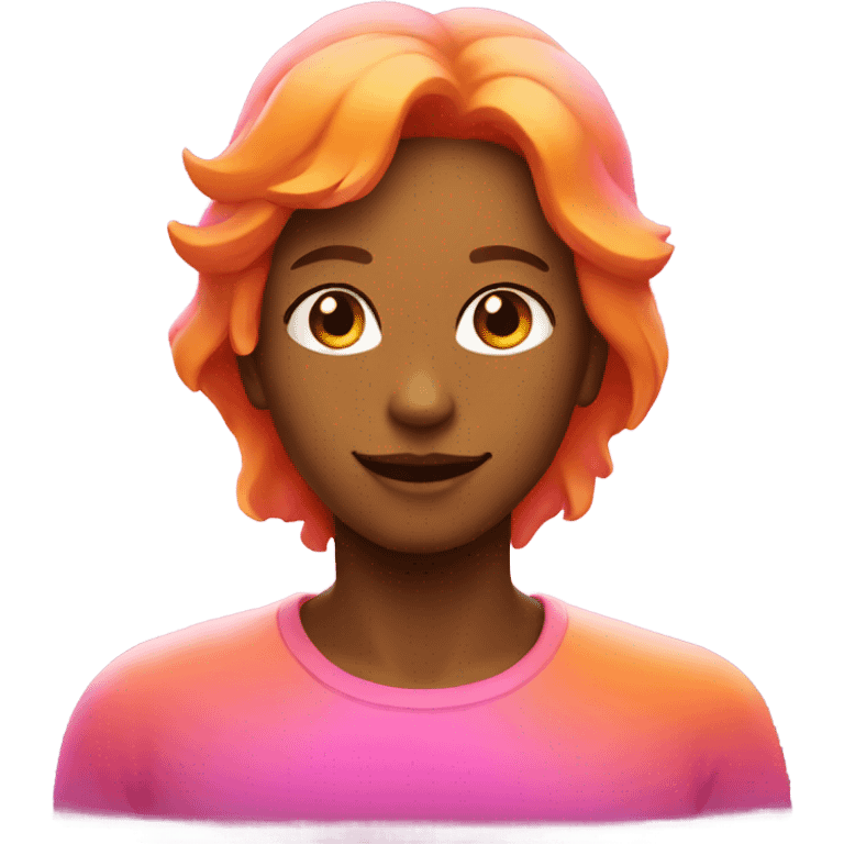 pink and orange aura  emoji