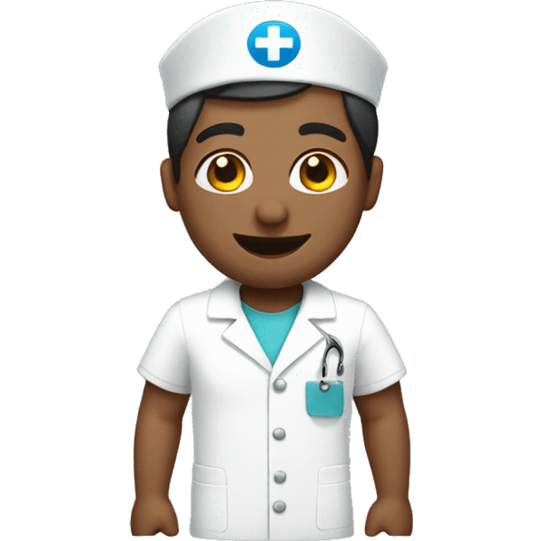 barely happy male nurse emoji