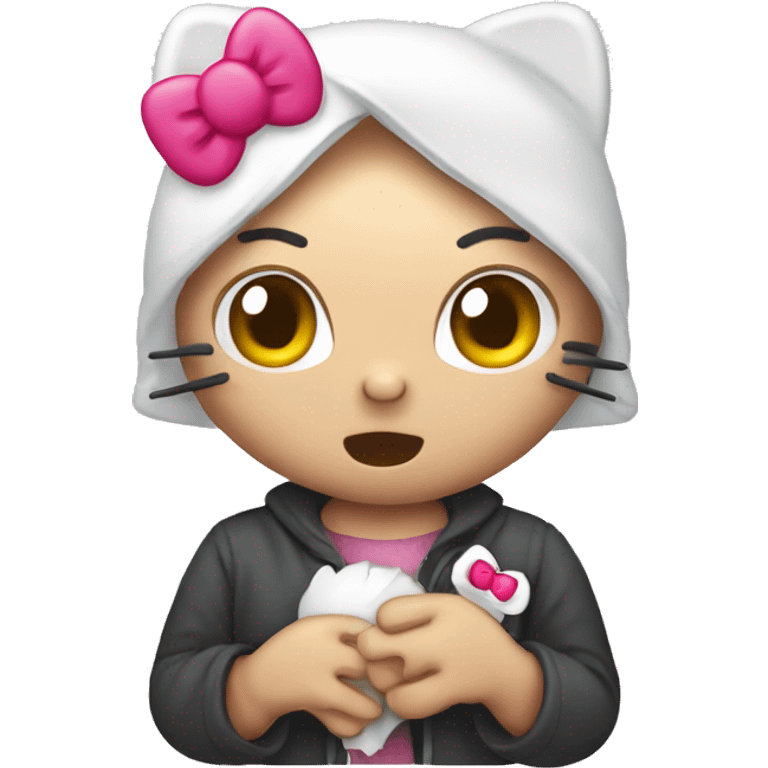 sick hello kitty emoji