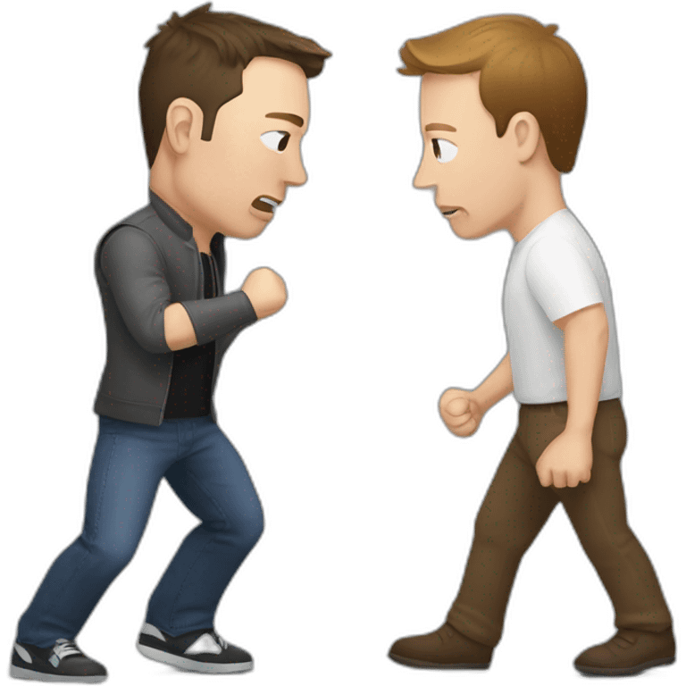 Elon musk fighting with Mark Zuckerberg emoji