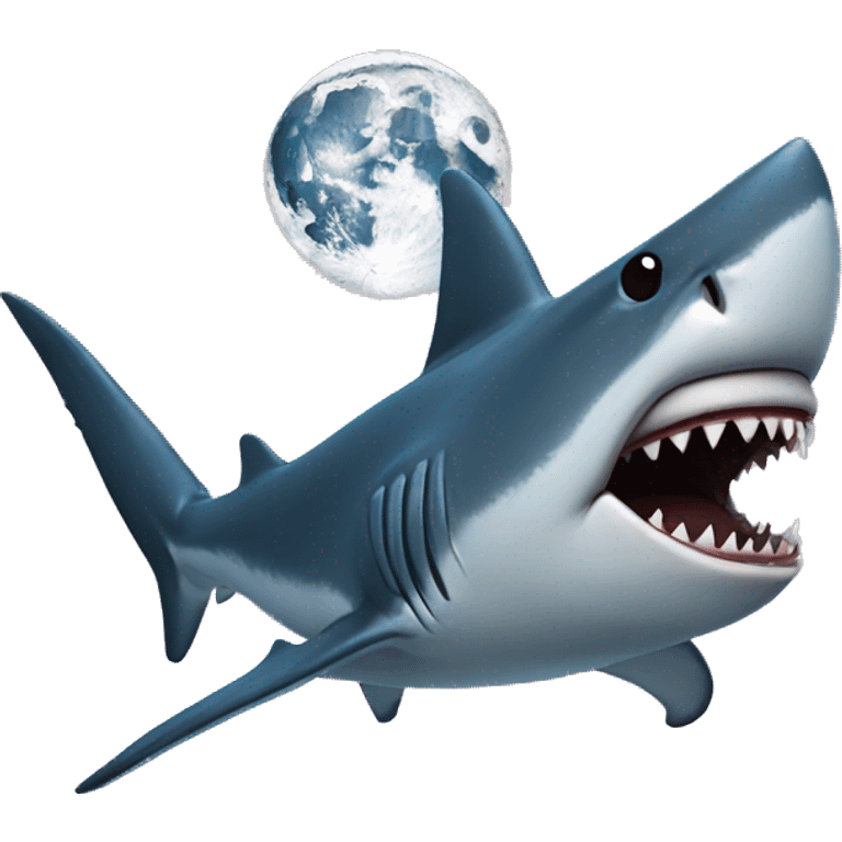 shark on the moon emoji