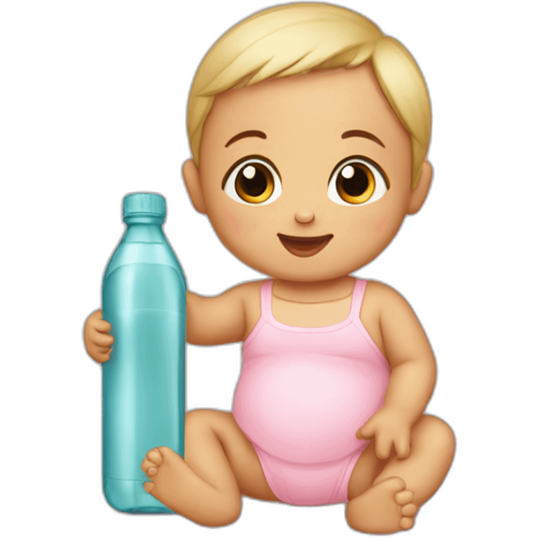 baby girl taking the bottle emoji