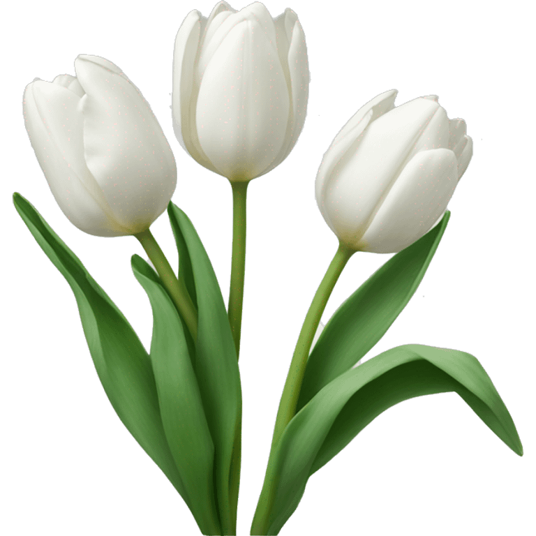 White tulips emoji