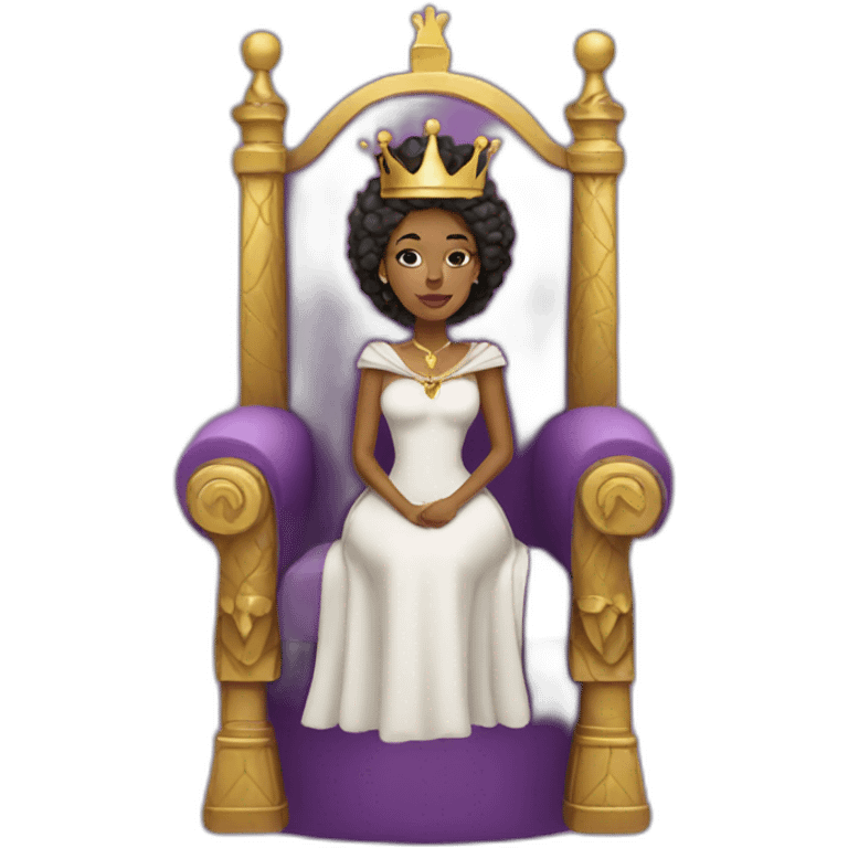 Queen on throne emoji