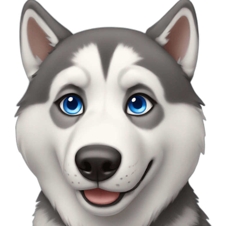 husky with blue eyes emoji