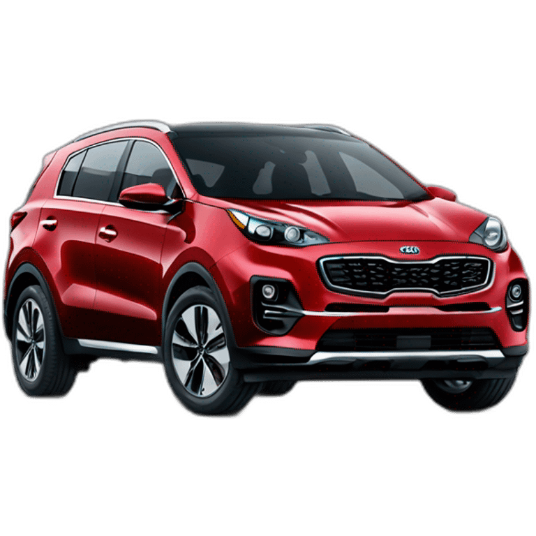 front facing red kia sportage from 2020 emoji