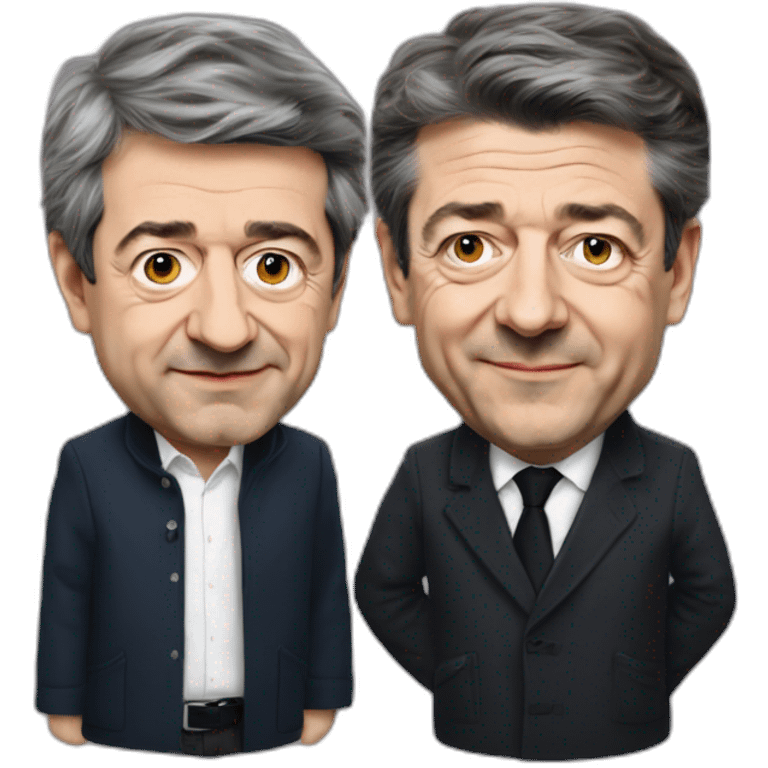 Jean Luc Mélenchon with Emanuel Macron emoji