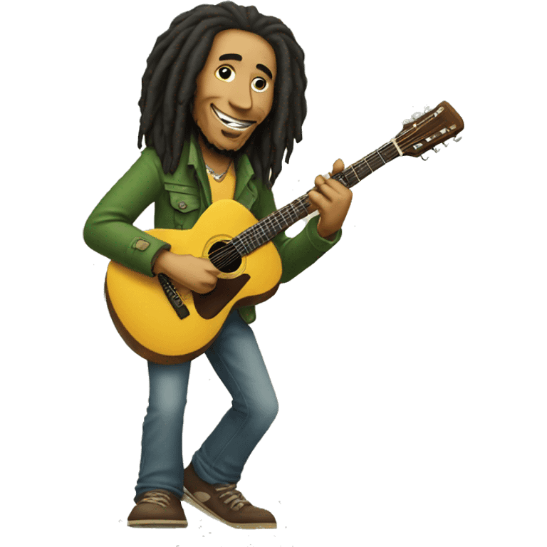 Bob marley with guitar emoji