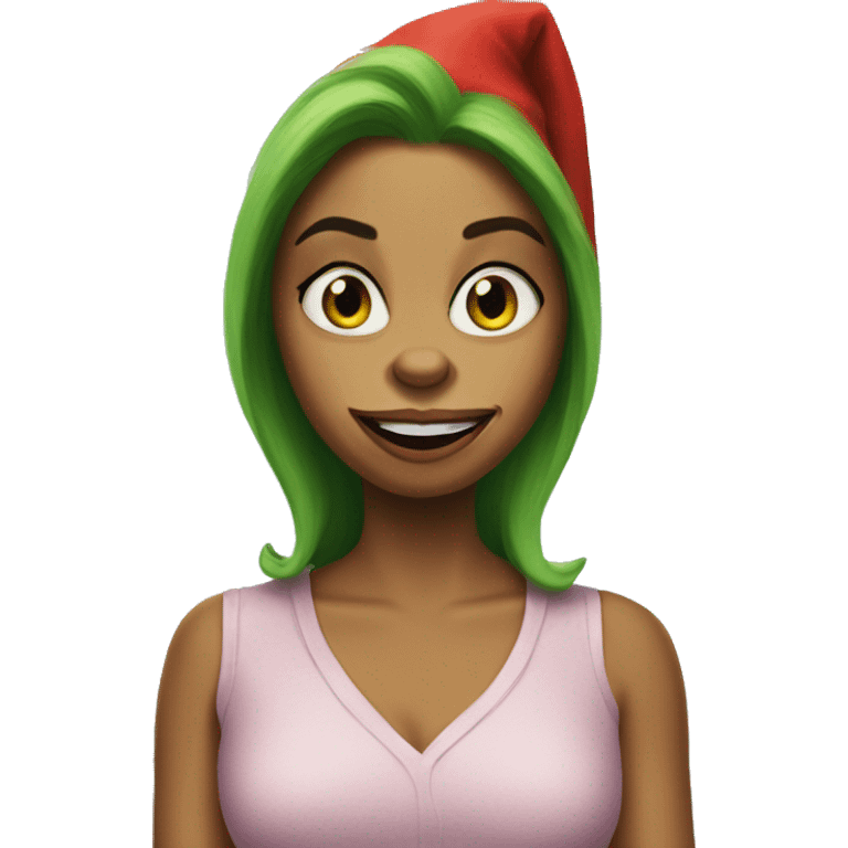 Karen as the grinch emoji