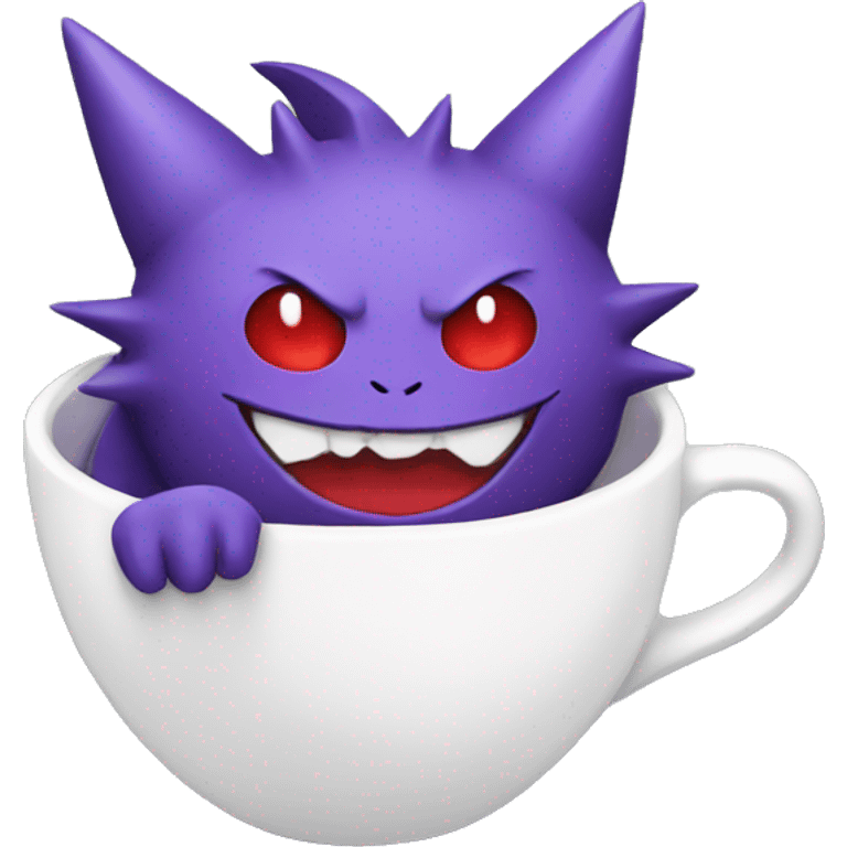 gengar with coffee emoji