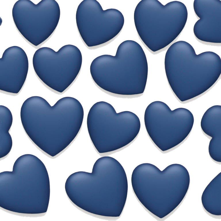 Navy blue heart  emoji