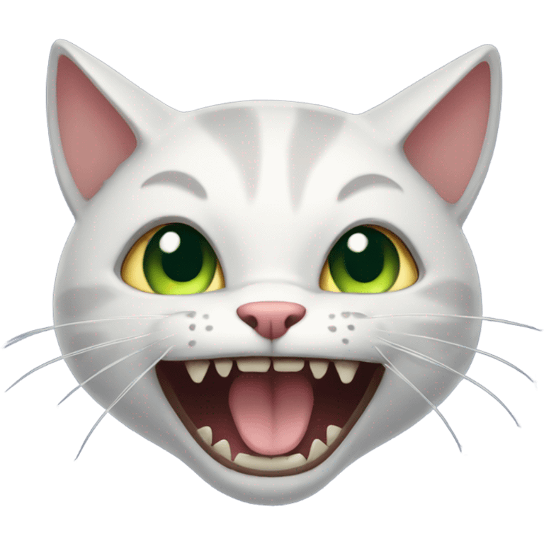 cat with fangs  emoji