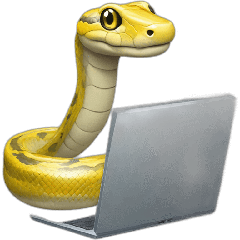 python around computer emoji