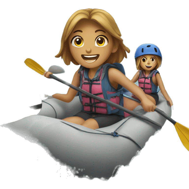 Girl rafting emoji