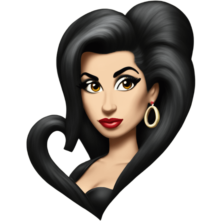 Amy Winehouse rockabilly style heart emoji