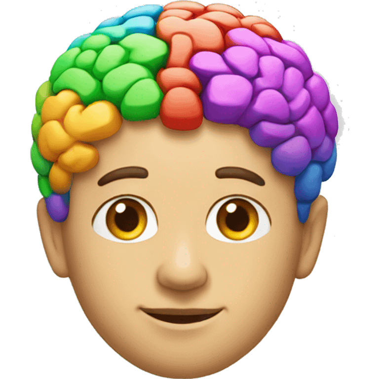 One big brain of future colorfull  emoji