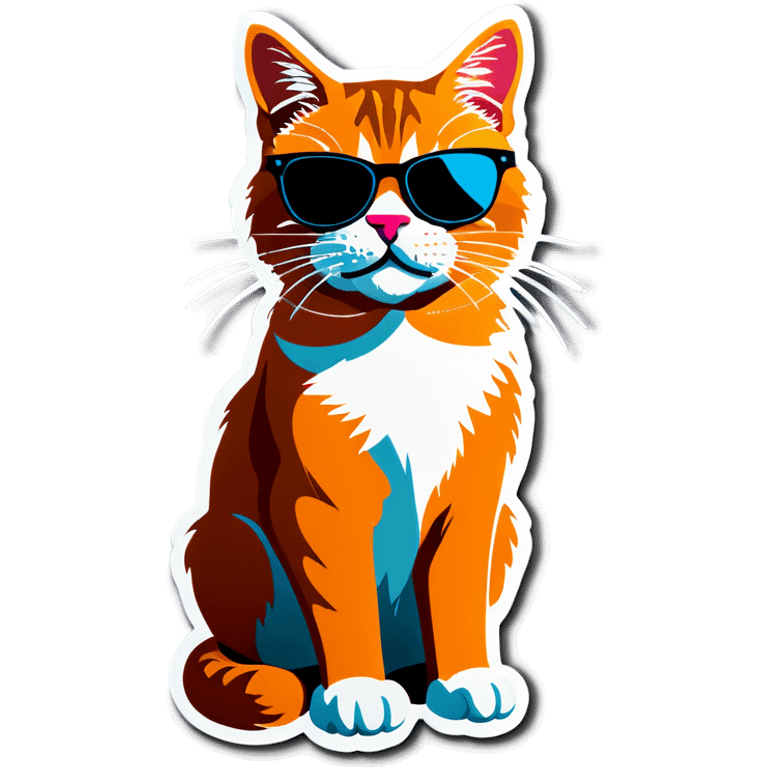 Cat with sunglasses emoji