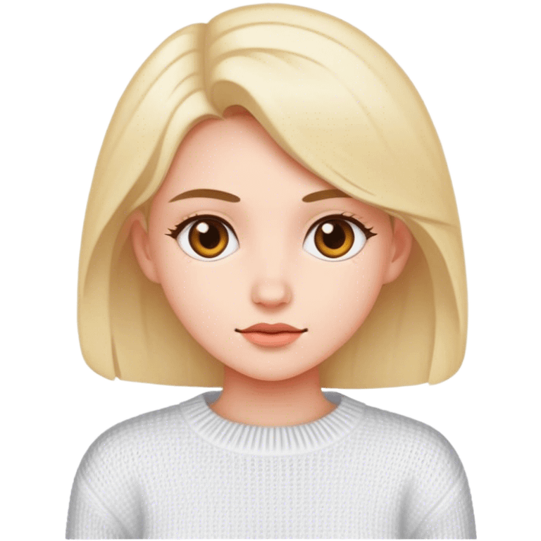 girl in white sweater emoji