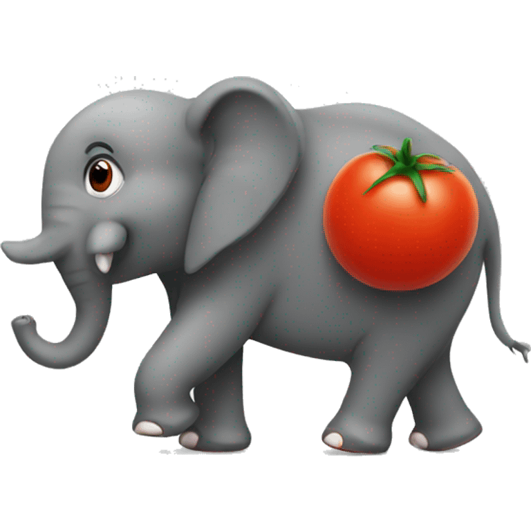 tomato with elephant emoji