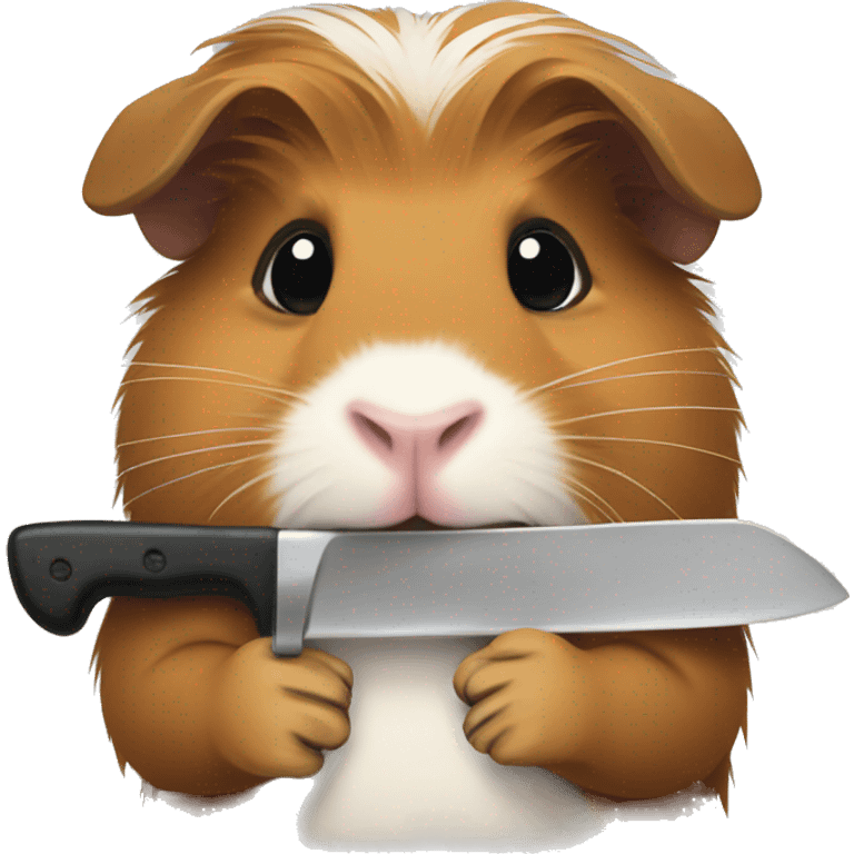 guinea pig holding a knife emoji