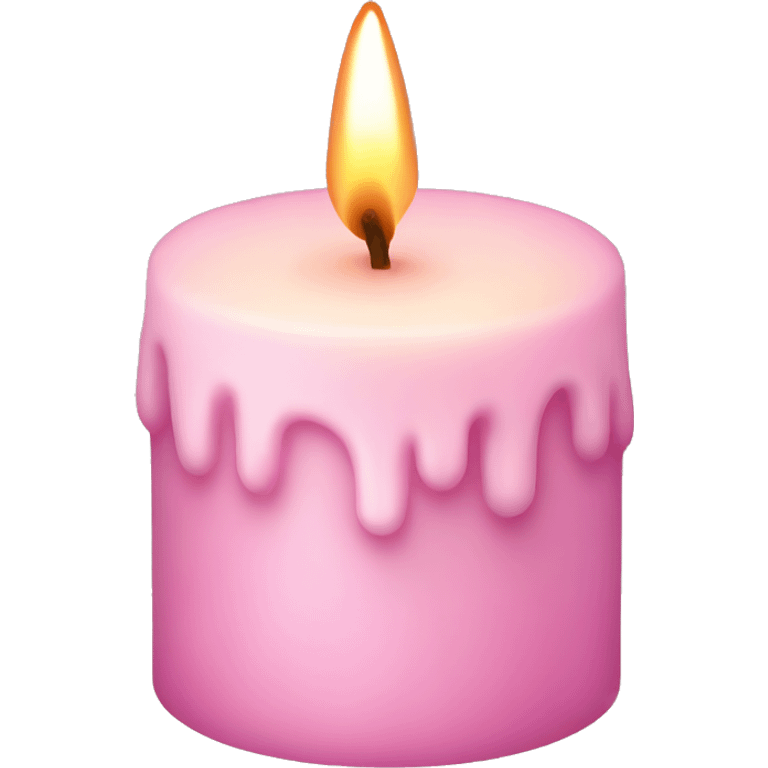 pastel pink christmas candle  emoji