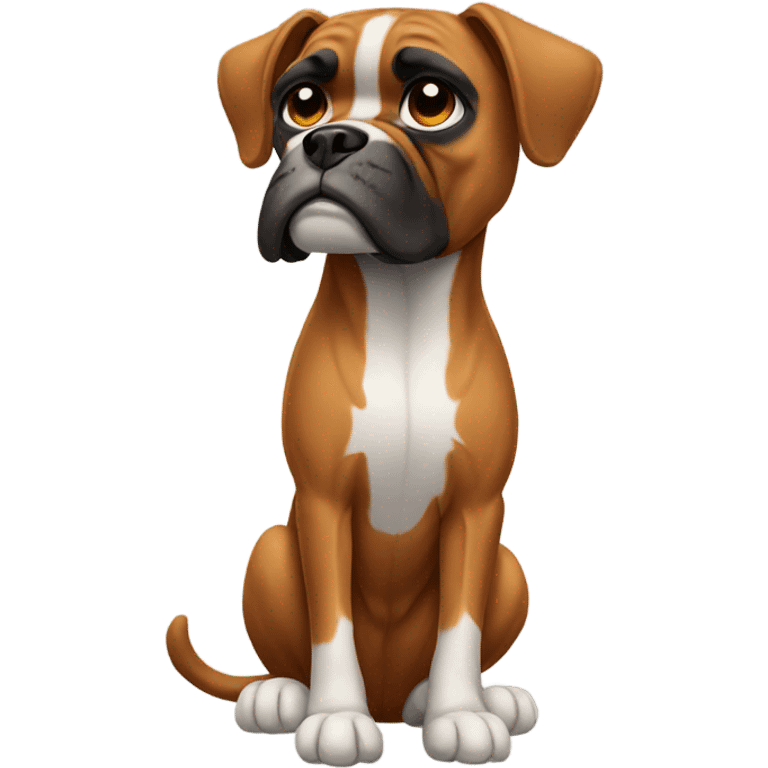  boxer dog full body emoji