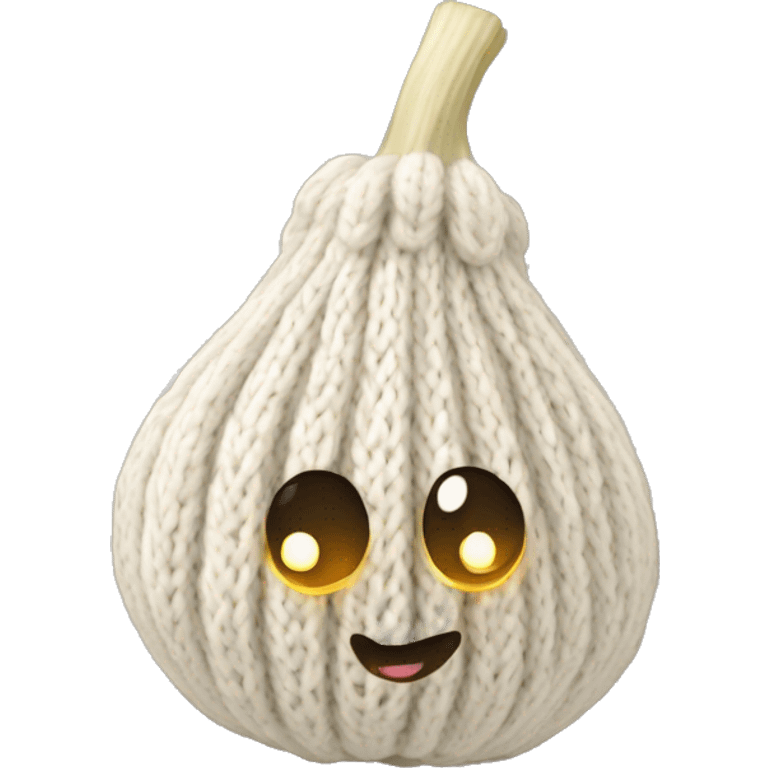 knitted garlic emoji