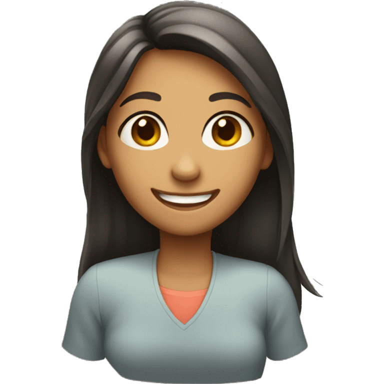 a girl smiling emoji