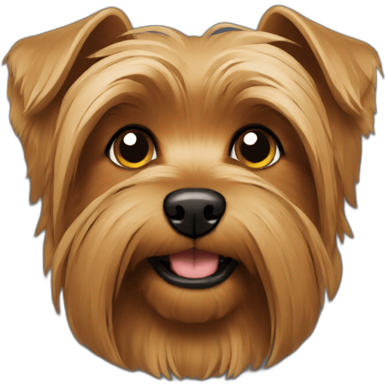 Brown Yorkshire Terrier emote emoji